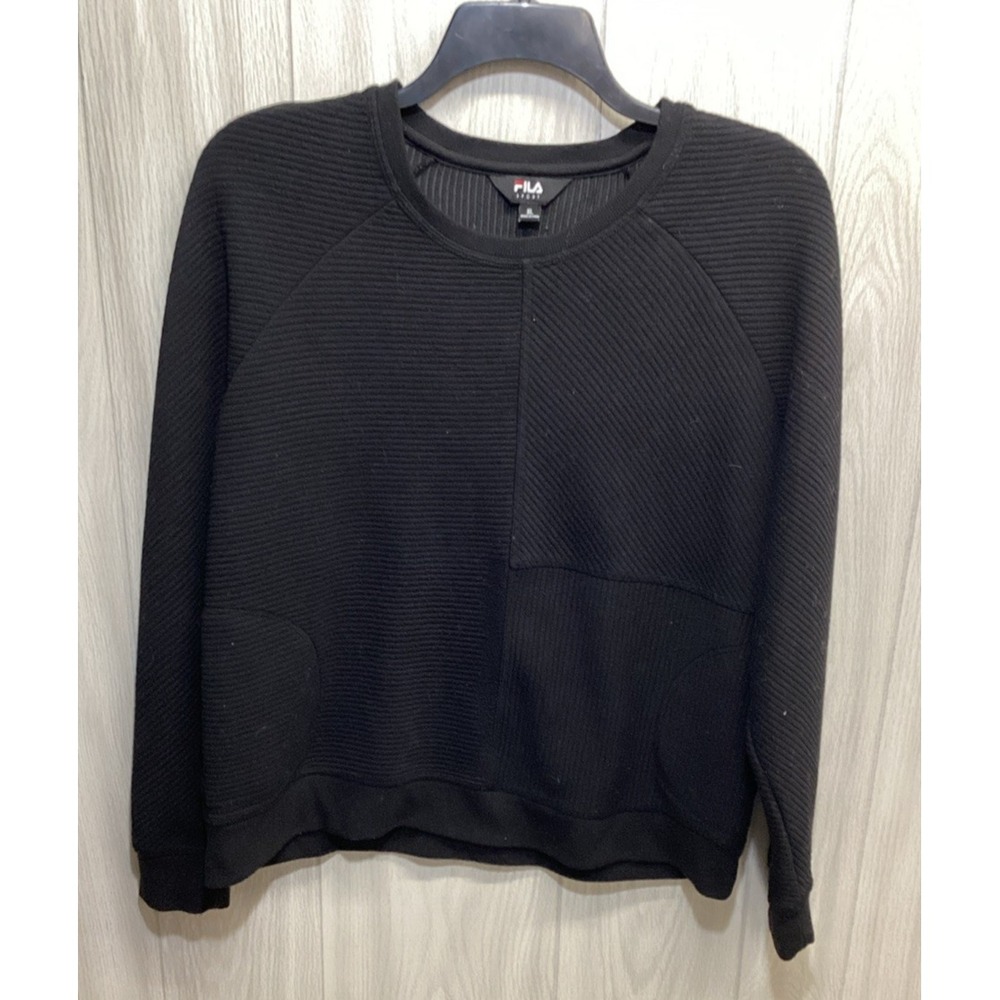 FILA Women's (Size XL) Long Sleeve Round Neck Shirt Stretch Textured